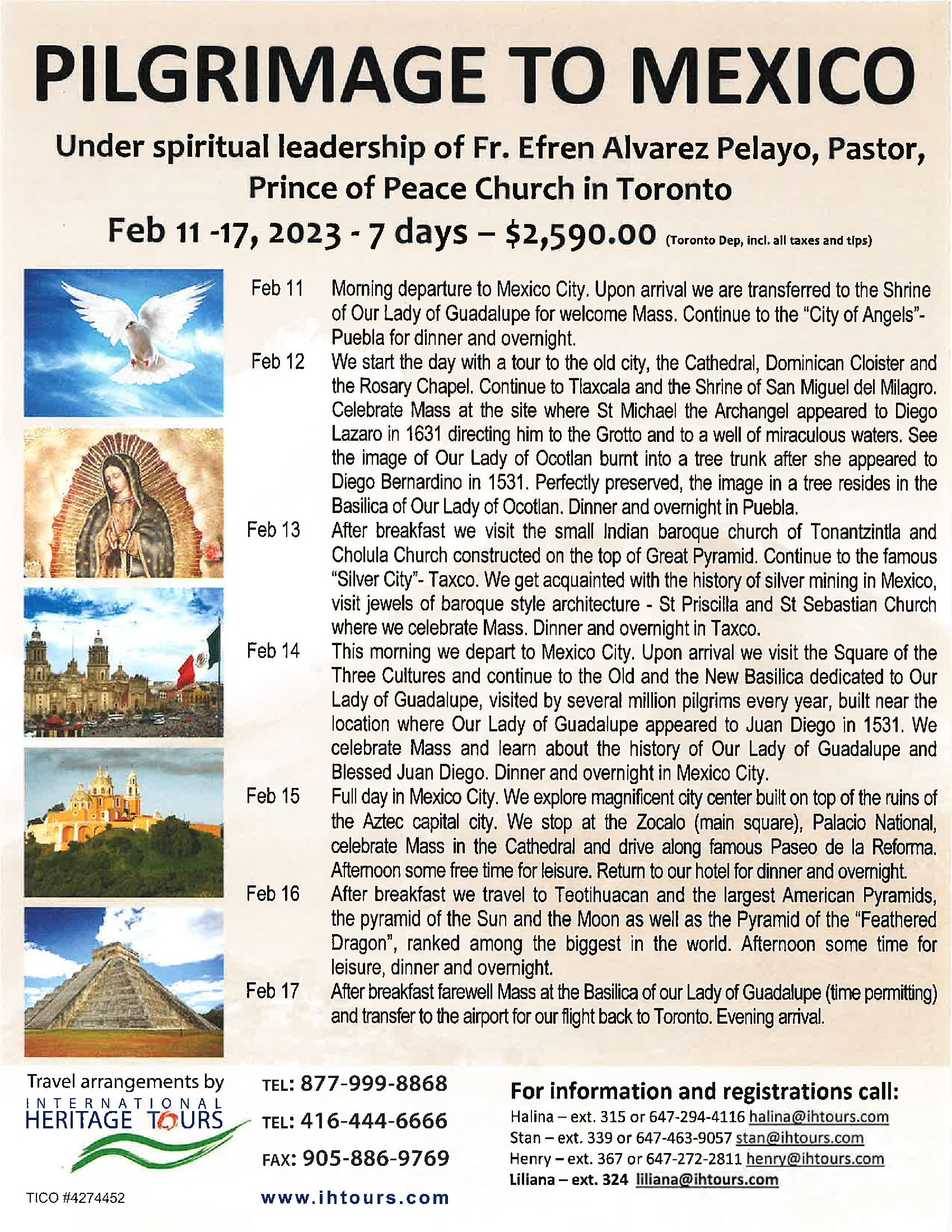 Pilgrimage to Mexico announcement