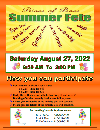 Summer fete poster Summer fete poster